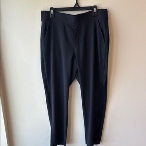 Athleta 14 Black Dress Pants Tapered Fit Elastic Waistband